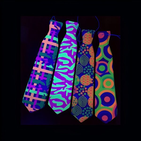 Corbata neón larga decorada (1) corbata neon larga