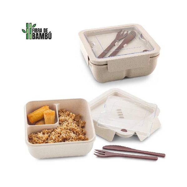 HO-319 Portacomidas con Cubiertos Eco Davis