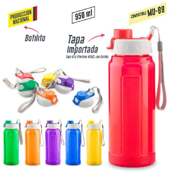 MU-144 Botilito Plastico Galaxy 950ml-Produccion Nacional MU-144 Botilito Plastico Galaxy 950ml-Produccion Nacional