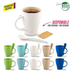 MU-328 Mug Plástico con Cuchara Tiffany 350ml - Prod Nal MU-328 Mug Plástico con Cuchara Tiffany 350ml - Prod Nal