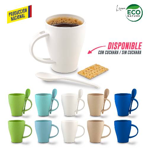 MU-328 Mug Plástico con Cuchara Tiffany 350ml - Prod Nal