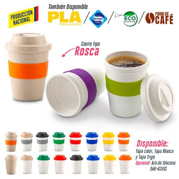 MU-331 Mug Plastico Coffee Plus 12oz- Producción Nacional