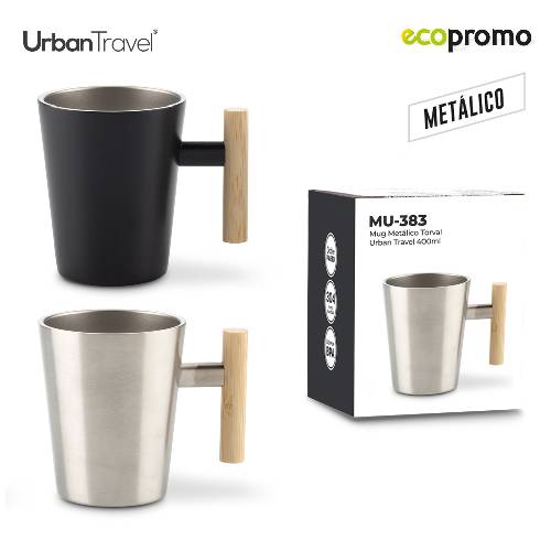 MU-383 Mug Metálico Torval Urban Travel 400ml
