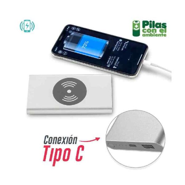 Pila Recargable con Cargador Inalámbrico 4000mah 2 TE-316-1