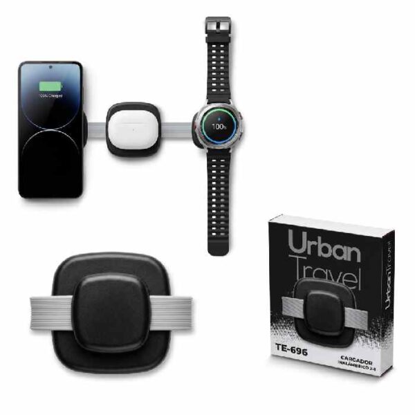 TE-696 CARGADOR INALÁMBRICO 3-1 URBAN TRAVEL